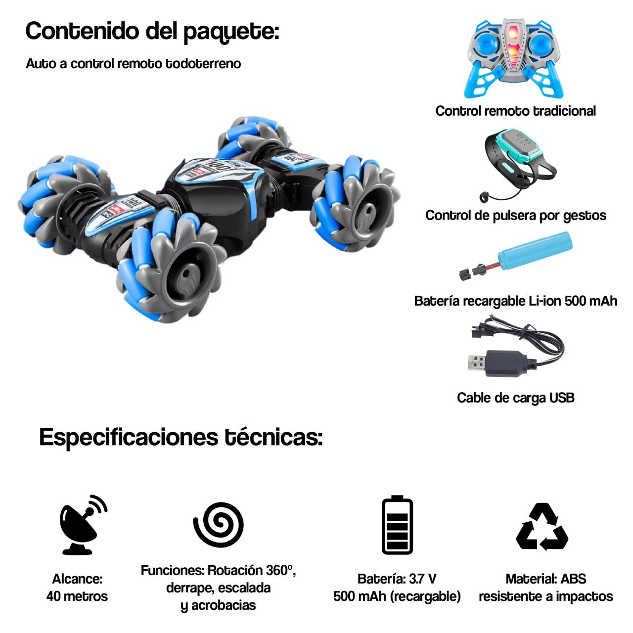 AUTO A CONTROL REMOTO Y SENSOR DE MOVIMIENTO