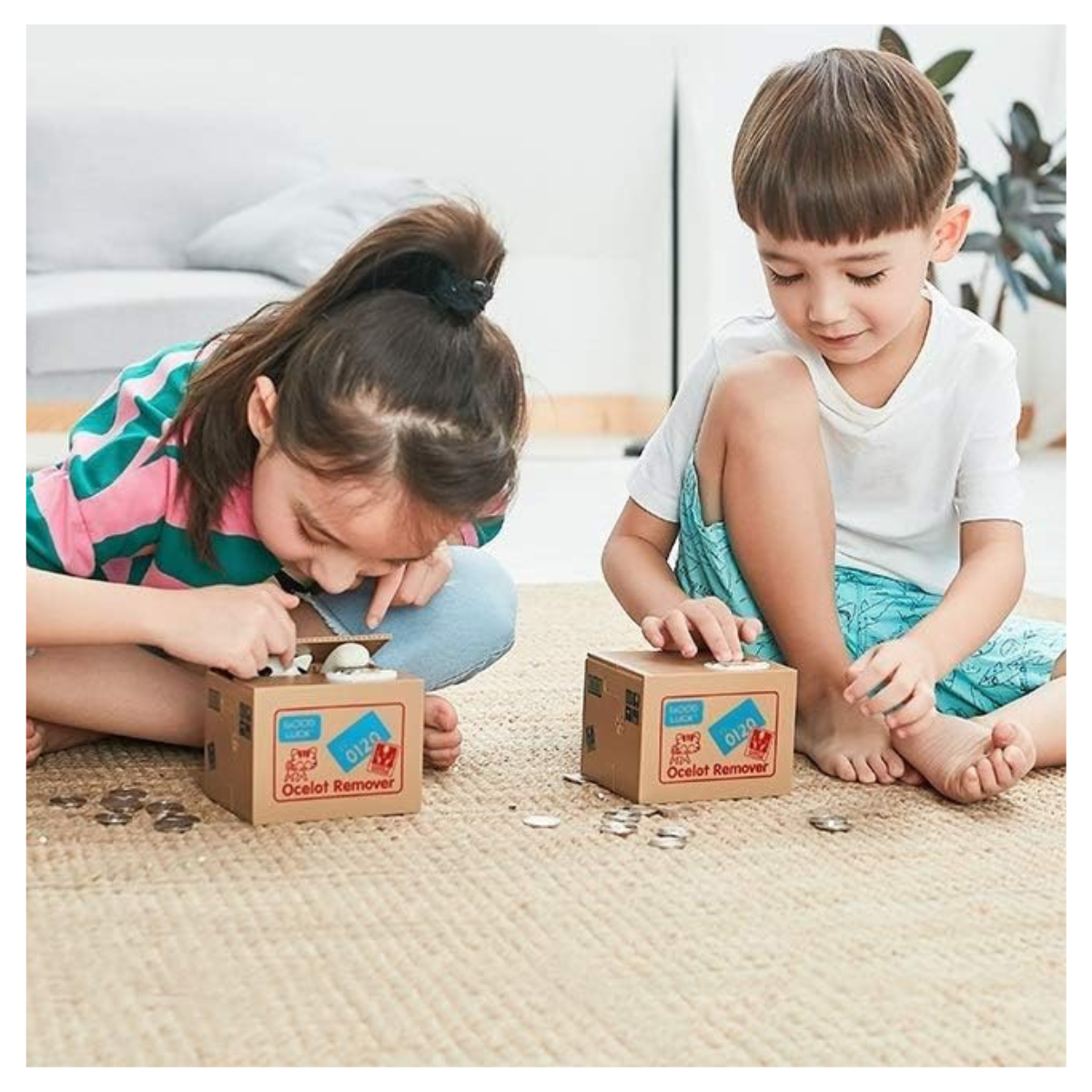 ALCANCÍA ELECTRÓNICA GATO ROBA MONEDAS 