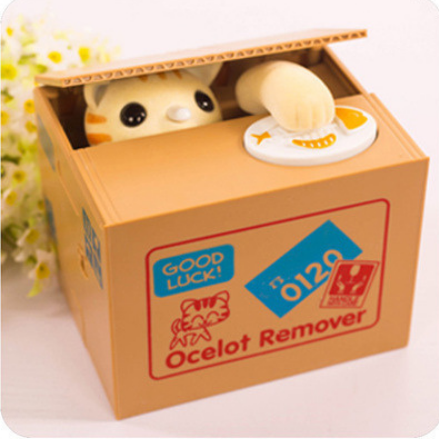 ALCANCÍA ELECTRÓNICA GATO ROBA MONEDAS 