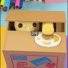 ALCANCÍA ELECTRÓNICA GATO ROBA MONEDAS 